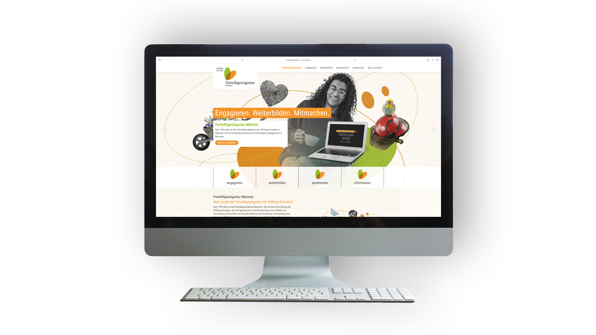 X und Y Design Freiwilligenagentur Münster Website